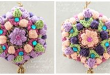 Little Hexagon Flower Crochet Free Pattern - #Hexagon; Motif Free #Crochet; Patterns