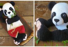 Ragdoll Giant Panda Bear Crochet Free Pattern - Crochet #Panda; #Amigurmi; Free Pattern