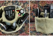 Standup Remote Control Caddy Crochet Free Pattern - Home #Organizer; Free #Crochet; Patterns