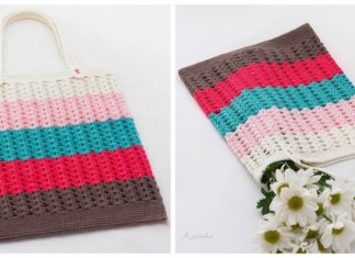 Spring Tote Bag Crochet Free Pattern - Tote #Bag; Free #Crochet; Patterns