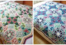 The Kaleidoscope Blanket Crochet Free Pattern- #Granny; Square #Blanket; Free #Crochet; Patterns