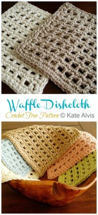 Waffle Dishcloth Crochet Free Patterns - Crochet & Knitting