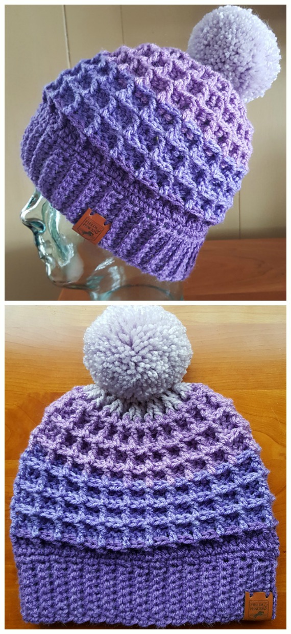 Crochet Pattern For Waffle Stitch Hat