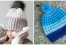 Waffle Stitch Hat Crochet Free Patterns - - Adult Beanie #Hat; #Crochet; Free Patterns