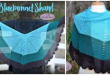 Bluebonnet Shawl Crochet Free Pattern - Women Lace #Shawl; Free #Crochet; Patterns