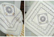 Charlotte's Sunshine Baby Blanket Crochet Free Pattern - #Granny; Square #Blanket; Free #Crochet; Patterns