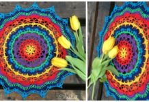 Dream Mandala Doily Crochet Free Pattern - Decorative #Doily; Free #Crochet; Patterns