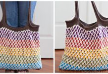 Moroccan Market Tote Bag Crochet Free Pattern- #Crochet; Market Grocery #Bag;Free Patterns