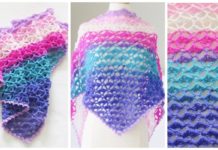 One Skein Unicorn Lace Shawl Crochet Free Pattern- Women Lace #Shawl; Free #Crochet; Patterns