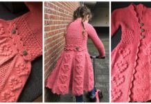 SweetHeart Girl Cardigan Crochet Free Pattern - #Crochet Kids #Cardigan Sweater Coat Free Patterns