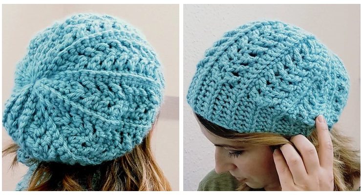 Go with the Flow Hat Crochet Free Pattern - Slouchy Hat Free #Crochet; Patterns