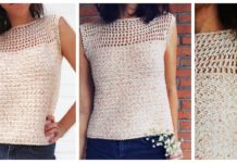 Easy Dreamsicle Tee Top Crochet Free Pattern - Women Summer #Top Free #Crochet; Patterns