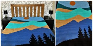 Big Mountains Blanket Crochet Free Pattern - Graphgan #Blanket; Free #Crochet; Patterns