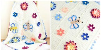 Blooming Spring Flower Blanket Crochet Free Pattern - #Flower; Blankets Free #Crochet; Patterns