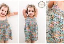 Over Rainbow Dress Crochet Free Pattern - Girl #Dress Free #Crochet Patterns