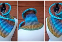 Sassy Autumn Ribbed Cowl Crochet Free Pattern - Women #Cowl; Free #Crochet; Pattern