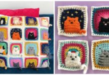 Cat Pillow Crochet Free Patterns -Fun #Crochet Kids #Pillows Free Patterns