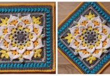 Felicitas Afghan Square Crochet Free Pattern - Afghan #Block; Square Free #Crochet; Patterns