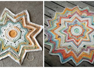 Mini Galaxy Blanket Crochet Free Pattern - Star #Blanket; Free #Crochet; Patterns