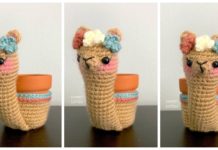 Alpaca Planter Crochet Free Pattern - - #Planter; Cozy Free #Crochet; Patterns