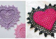 Heart Doily Crochet Free Pattern - Decorative #Doily; Free #Crochet; Patterns