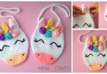 Unicorn Purse Crochet Free Pattern - Kids Shoulder #Bags; Free #Crochet; Patterns