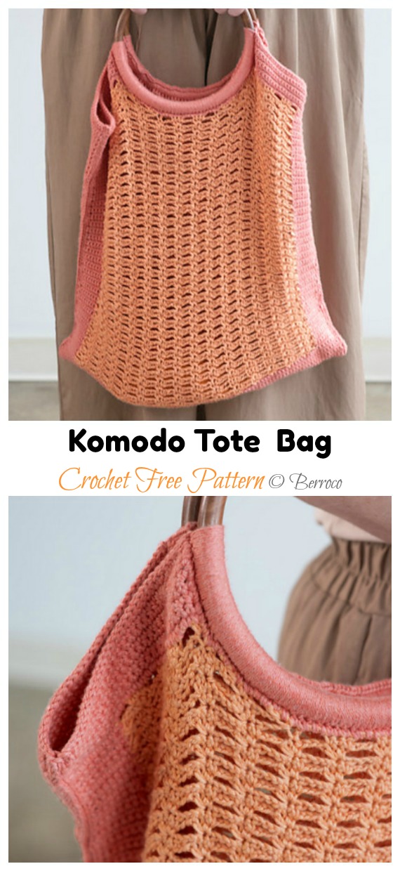 Large Summer Tote Bag Crochet Free Patterns - Tote #Bag; Free #Crochet; Patterns