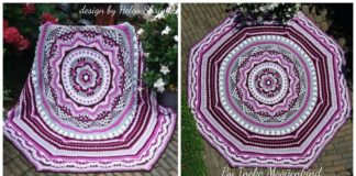 Octagonical Blanket Crochet Free Pattern - Octagon #Blanket; Free Crochet Patterns