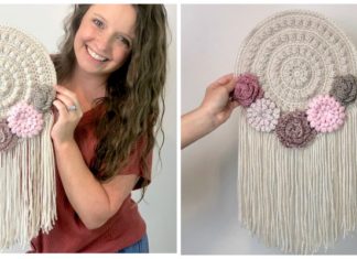 Boho Wall Hanger Crochet Free Pattern