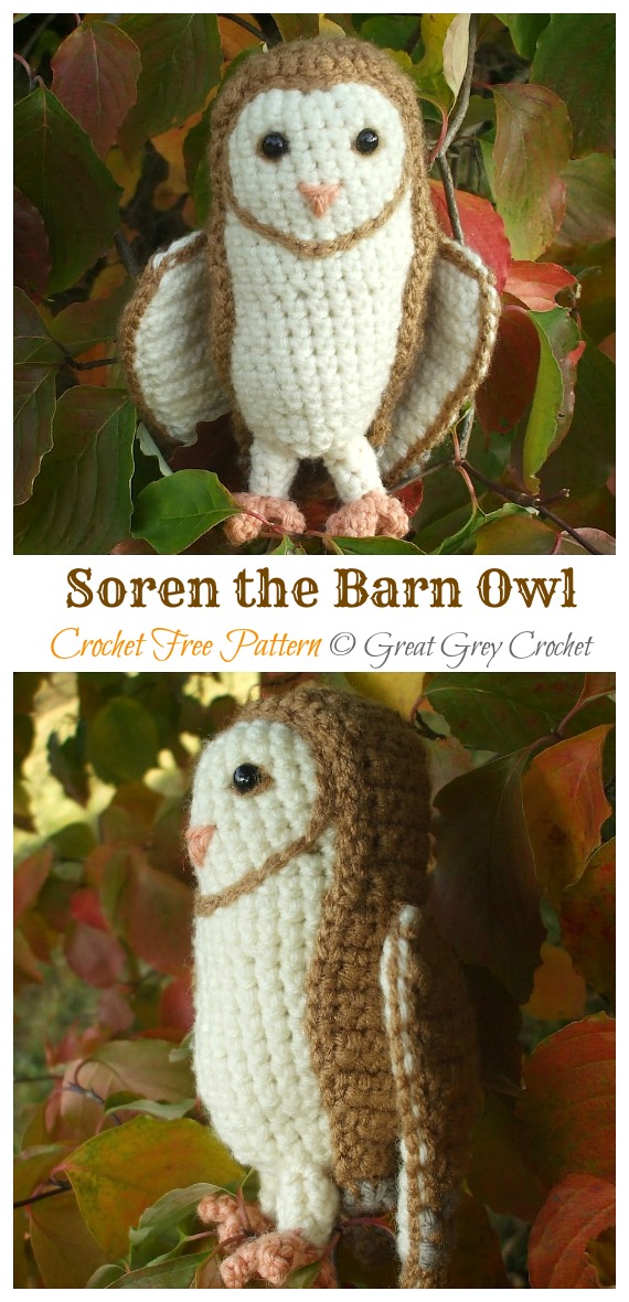 Amigurumi Barn Owl Crochet Free Patterns