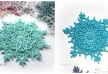 Ariel Snowflake Free Crochet Patterns - Christmas Snowflake Ornament Free #Crochet; Patterns