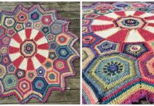 Carousel Throw Blanket CAL Crochet Free Pattern - Pentagon #Blanket; Free #Crochet; Patterns