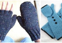 Convertible Fingerless Gloves Crochet Free Patterns