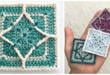 Northern Diamond Square Crochet Free Pattern