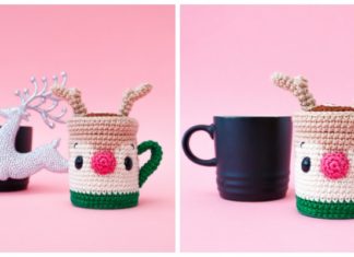 Reindeer Hot Chocolate Crochet Free Pattern - Crochet #Food; Amigurumi Free Patterns