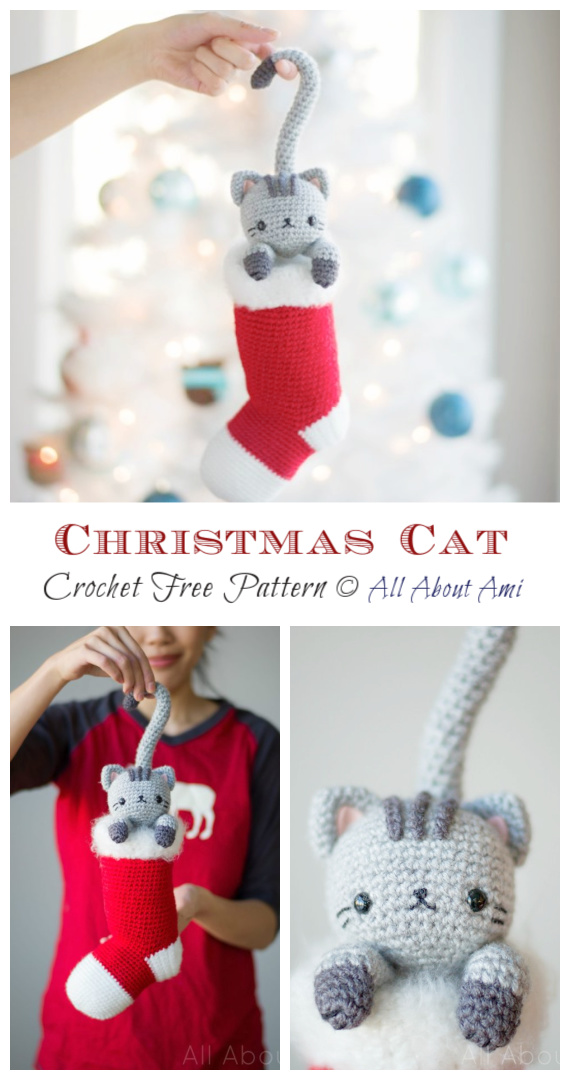 Amigurumi Christmas Cat Crochet Free Pattern - Crochet & Knitting