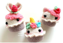 Amigurumi Animal Cupcakes Crochet Free Patterns - Crochet #Food; Amigurumi Free Patterns