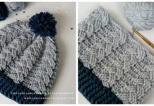 Textured Cable Beanie Hat Crochet Free Pattern - Adult Beanie #Hat; #Crochet; Free Patterns