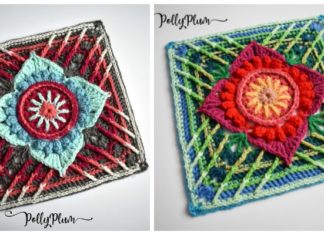 Hindsight Afghan block Free Crochet Pattern - Afghan #Block; Square Free #Crochet; Patterns