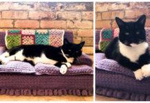 Kitty Couch Crochet Free Pattern [Video] - #Pet; Bed Free #Crochet; Patterns