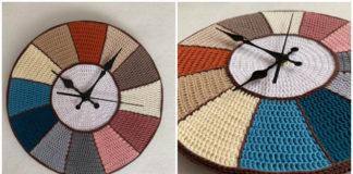 Wall Clock Crochet Free Pattern - Wall Home Decoration Free #Crochet Patterns