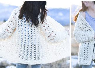 Light Oversized Cardigan Crochet Free Pattern - Lace #Cardigan; #Crochet; Free Patterns