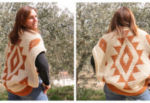 Gea Jacket Crochet Free Pattern [Video] - Women Sweater #Shrug; Free #Crochet; Patterns