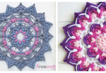 Puffy Mandala Coaster Crochet Free Patterns- Decorative #Doily; Free #Crochet; Patterns