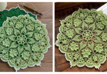 Shamrock Soiree Doily Crochet Free Pattern- Decorative #Doily; Free #Crochet; Patterns