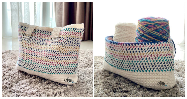 Cotton Candy Tote Bag Crochet Free Pattern - Crochet & Knitting