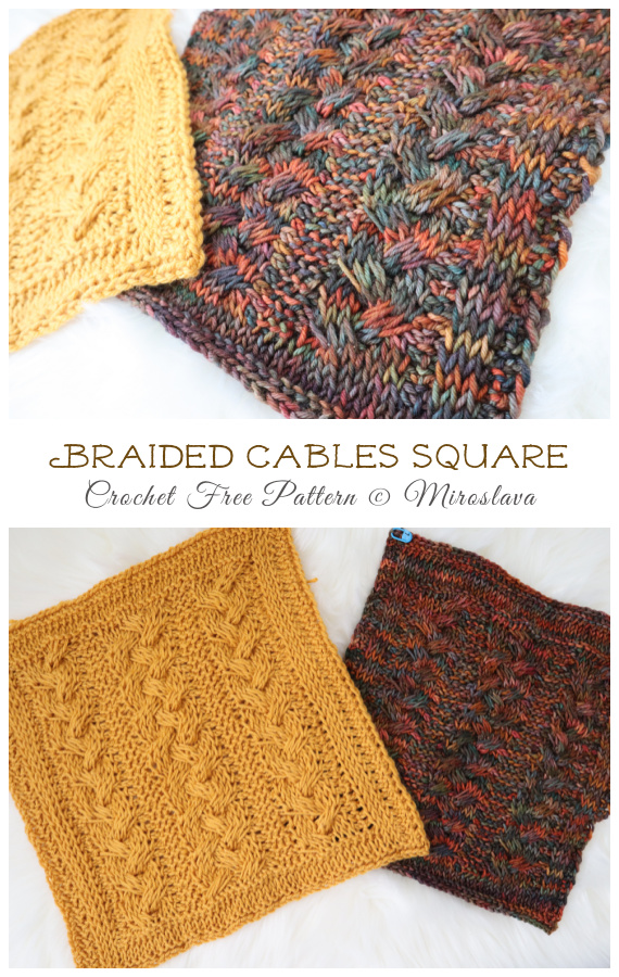 Braided Cables Square Crochet Free Patterns