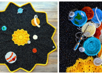 Space the Rippled Frontier Blanket Crochet Free Pattern - #Crochet; Ripple #Blanket; Free Crochet Pattern