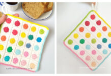 Scrappy Dots Potholder Crochet Free Pattern