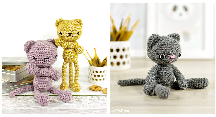 Amigurumi Long-Legged Cat Crochet Free Patterns